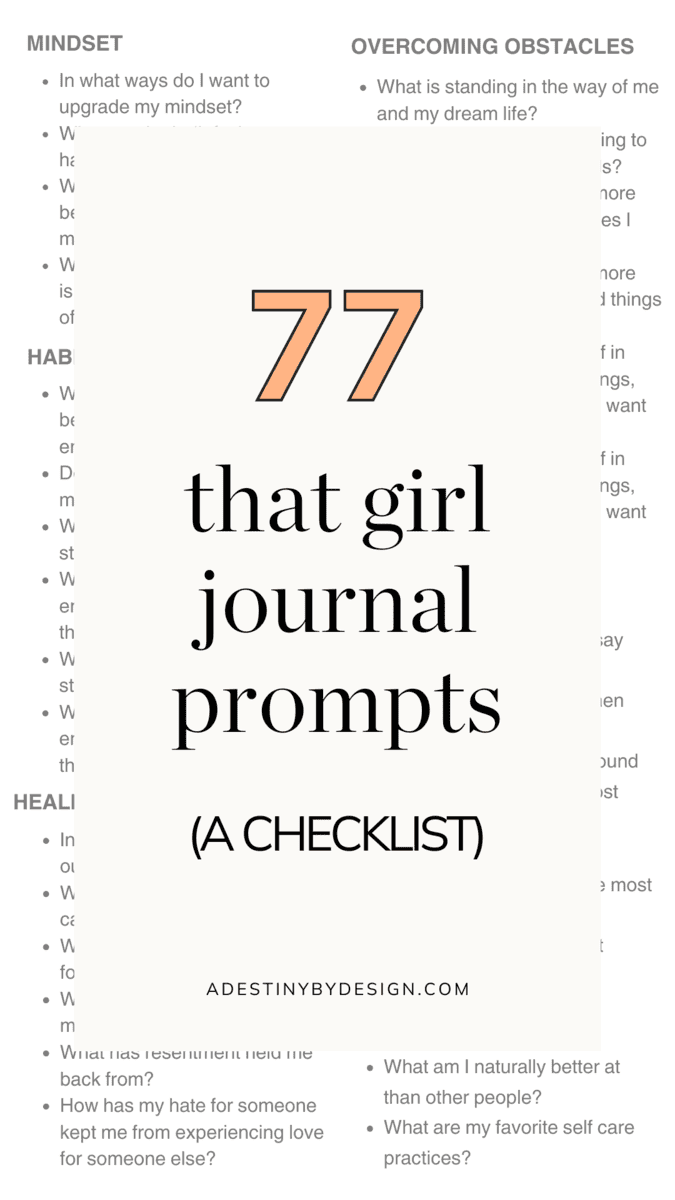 77 Personal Growth Journal Prompts to Get Unstuck - A Destiny By Design ...